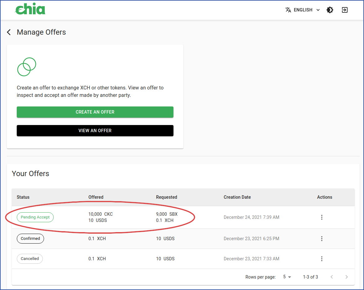 Manage multiple offer